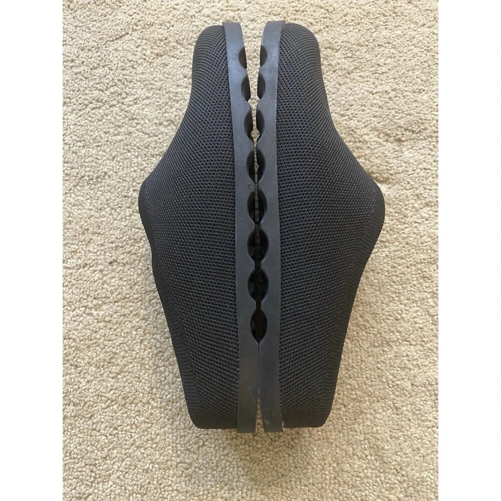 iiimmu Women's Black Knit Clogs  Minimalist  Slip-on Comfort Mules Size 7.5